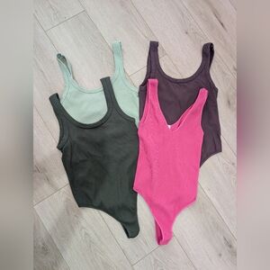 Nikibiki Ribbed Bodysuits Set Of 4